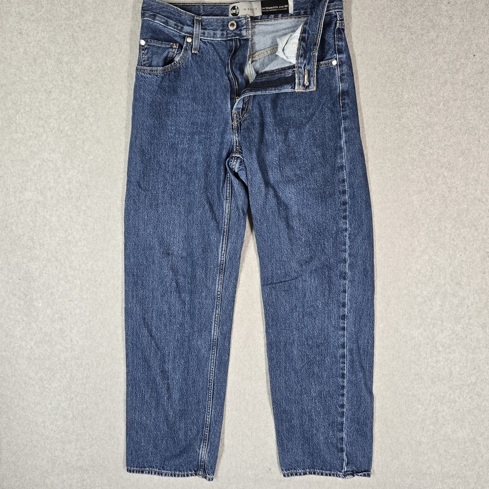 Levi's Women Jeans 29 Blue Denim SilverTab '94 Baggy Straight Leg 28" Inseam